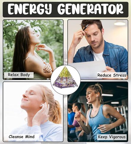 كروكون سيترين الأحجار الكريمة أورجون هرم ريكي كريستال شفاء فنغ شوي يجذب الحظ السعيد شاكرا التوازن الروحي المعزز للديكور الحجم: 3-3.5 بوصة in Saudi Arabia