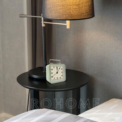 Retro Small Alarm Clock, Silent Quartz Movement with Night Light, Decorative Non Ticking Hanging for Kids Living Room, Office, Desk, Bedroom, Bedside, Hotel, Shelf, Nightstand (Dark Blue) in Kuwait