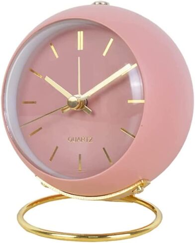 Small Alarm Clocks, Classic Retro Analog Cute Simple Design Small Desk Clock with No-Ticking Battery Operated Silent Backlight for Kids/Bedroom/Bedside Desktop/Kitchen/Travel (Blue) in Saudi Arabia