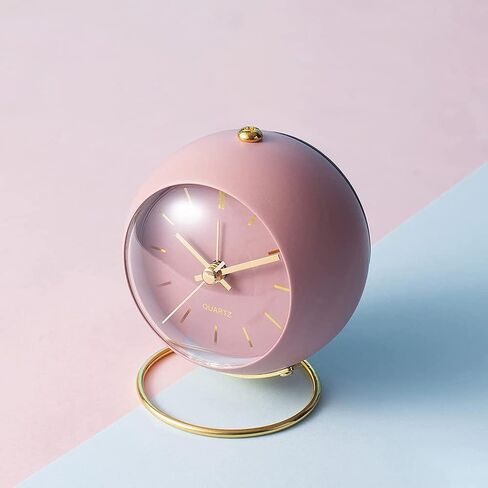 Small Alarm Clocks, Classic Retro Analog Cute Simple Design Small Desk Clock with No-Ticking Battery Operated Silent Backlight for Kids/Bedroom/Bedside Desktop/Kitchen/Travel (Blue) in Saudi Arabia