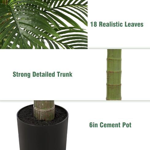 Palm Tree Artificial Tropical Plant 5FT Tall Faux Plants Indoor Fake Floor Plants Decorative Palm Tree House Plants Large Office Plant Artificial Palm Trees for Home Decor… in Kuwait