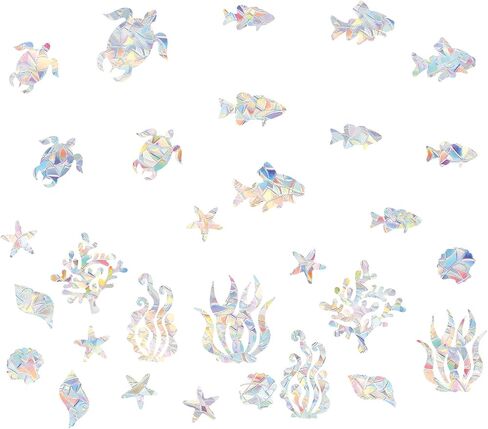 6PCS Dragon Rainbow Glass Window Decal Windows Anti Collision Window Decals for Bird Strikes Glass Alert Prism Decals Non Adhesive Prism Rainbow Window Clings in Kuwait