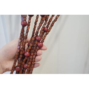 36inch x 72inch Hippie Boho-Bohemian Natural Wooden Door Beaded Curtain Doorway Beads Bamboo-Like Window Front Door Decor Curtains Home Decor Gift Set