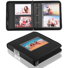 JUNDUN Photo Album 4x6 with Zipper - Fireproof Photo Albums with 3 Ring and 200 Horizontal Pockets,Photo Book Hold Pictures for Family | Wedding | Vacation | Baby in Kuwait