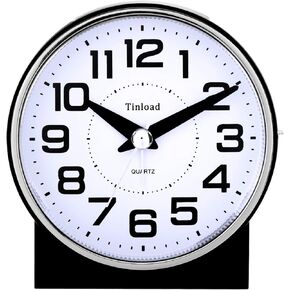 منبه Tinload 4 بوصات صامتة، لا يسبب التلويق، يصدر أصوات زقزقة، يزيد الكثافة، غفوة تعمل بالبطارية ووظائف الإضاءة، مجموعة سهلة (أسود) in Kuwait