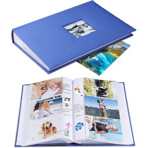 ألبوم صور مقاس 4 × 6 يحمل 402 صورة مع كتاب صور بجيوب مذكرة سهلة الارتداء، وألبومات صور بغطاء من الكتان مع مساحة للكتابة لحفلات الزفاف والعائلة وإجازة الطفل وعيد الأم باللون الأزرق السماوي in Kuwait