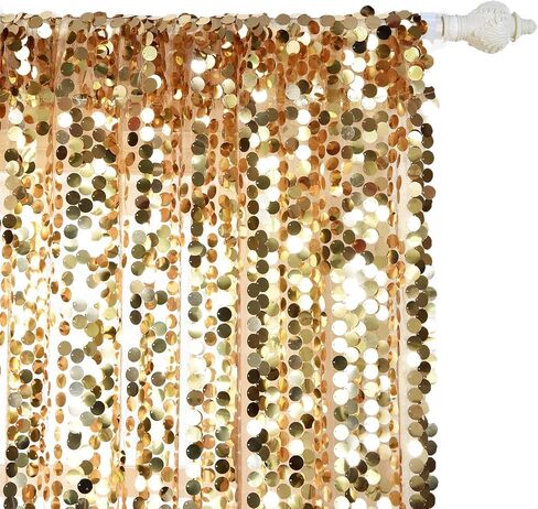 SFN18MM Black Big Sequin Payatte Backdrop Curtains 4.5FTX9FT 2 Panels-Black Drapes Curtains for Thanksgiving Christmas Home Party Supplies in Saudi Arabia