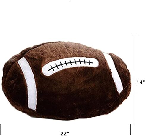 XIYUAN18inch Football Sports Pillow Plush Stuffed Sports Balls Soccer Toy Fluffy Durable Throw Pillow Cushion Sofa Room Decoration Soft Sports Toy Gift (Black/White) in Kuwait