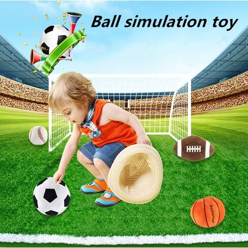 XIYUAN18inch Football Sports Pillow Plush Stuffed Sports Balls Soccer Toy Fluffy Durable Throw Pillow Cushion Sofa Room Decoration Soft Sports Toy Gift (Black/White) in Kuwait