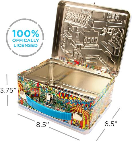 AQUARIUS Where's Waldo Fun Box - Sturdy Tin Storage Box with Plastic Handle & Embossed Front Cover - Officially Licensed Waldo Merchandise & Collectible Gift (48276) in Saudi Arabia