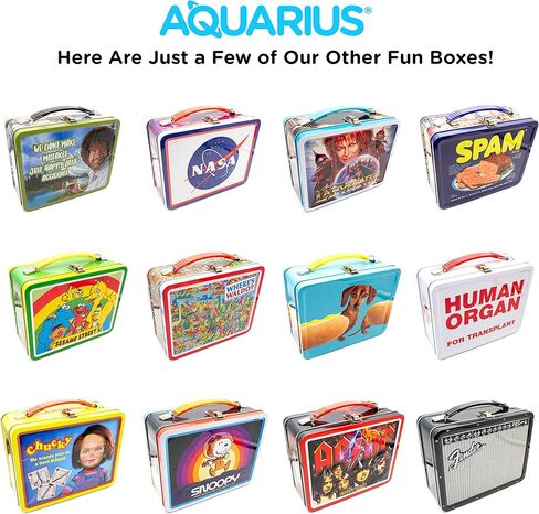 AQUARIUS Where's Waldo Fun Box - Sturdy Tin Storage Box with Plastic Handle & Embossed Front Cover - Officially Licensed Waldo Merchandise & Collectible Gift (48276) in Saudi Arabia