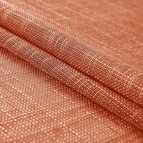 XTMYI Beige Kitchen Curtains 24 inch Long for Bathroom Neutral Casual Weave Linen Textured Sheer Short Rod Pocket Small Half Window Treatments Tier for Bedroom Natural Flax Color in Saudi Arabia
