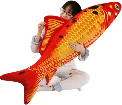 XIYUAN Giant Fish Plush Toy Pillow - 31.5" Stuffed Animal for Home Decor & Gifts in Saudi Arabia