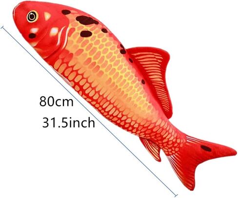 XIYUAN Giant Fish Plush Toy Pillow - 31.5" Stuffed Animal for Home Decor & Gifts in Saudi Arabia