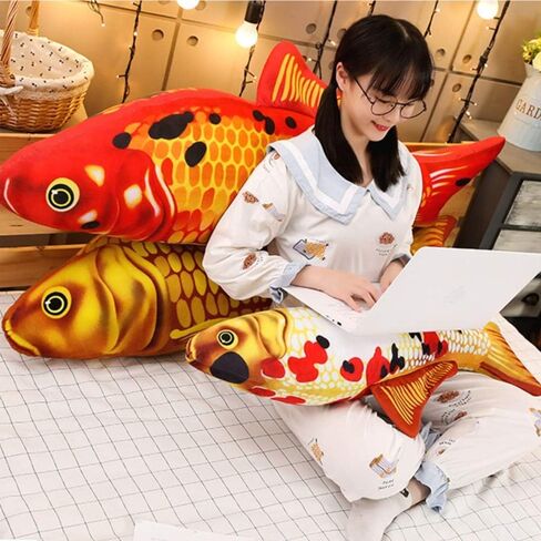 XIYUAN Giant Fish Plush Toy Pillow - 31.5" Stuffed Animal for Home Decor & Gifts in Saudi Arabia