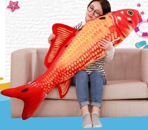 XIYUAN Giant Fish Plush Toy Pillow - 31.5" Stuffed Animal for Home Decor & Gifts in Saudi Arabia