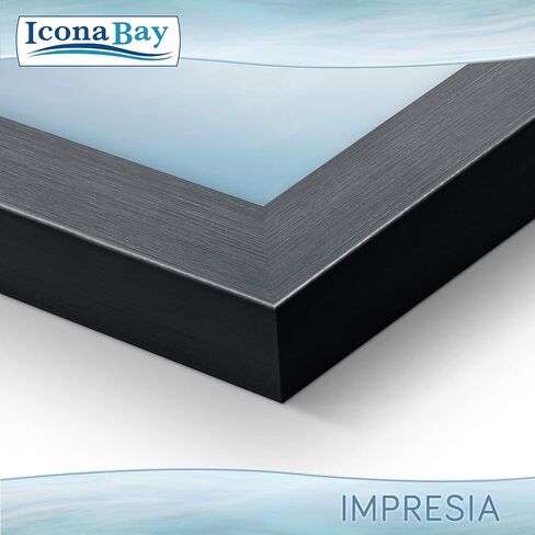 Icona Bay 8x10 Black Picture Frame, Simple Modern Design, Table Top Kickstand and Wall Hanging Hooks Included, Impresia Collection in Kuwait