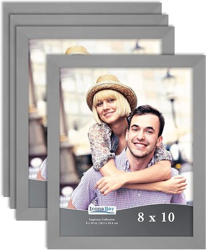 Icona Bay 8x10 Black Picture Frame, Simple Modern Design, Table Top Kickstand and Wall Hanging Hooks Included, Impresia Collection in Kuwait