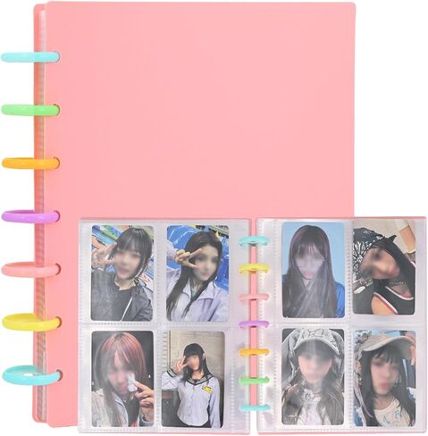 Kpop Photocard Binder with 30Pcs Inner Pages 3 Inch Photocard Holder Book Sleeves A5 Idol Card DIY Collector 2×3 Polaroid Photo Album, Black in Saudi Arabia
