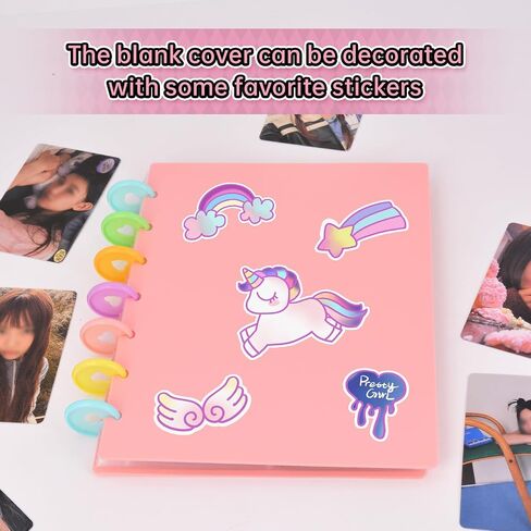 Kpop Photocard Binder with 30Pcs Inner Pages 3 Inch Photocard Holder Book Sleeves A5 Idol Card DIY Collector 2×3 Polaroid Photo Album, Black in Saudi Arabia