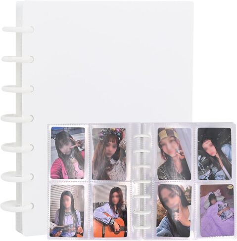 Kpop Photocard Binder with 30Pcs Inner Pages 3 Inch Photocard Holder Book Sleeves A5 Idol Card DIY Collector 2×3 Polaroid Photo Album, Black in Saudi Arabia