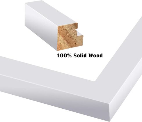 Egofine A2 Picture Frames Set of 2 Matted for A3 - Solid Wood Acrylic Plexiglass Front for Wall Mounting Hanging Vertically or Horizontally, Black - 16.5 x 23.4 in in Kuwait