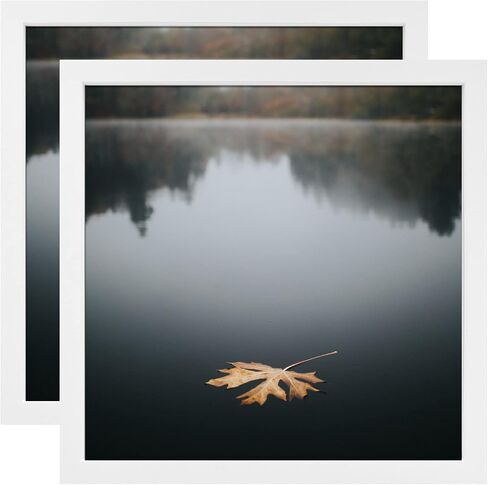 Egofine A2 Picture Frames Set of 2 Matted for A3 - Solid Wood Acrylic Plexiglass Front for Wall Mounting Hanging Vertically or Horizontally, Black - 16.5 x 23.4 in in Kuwait