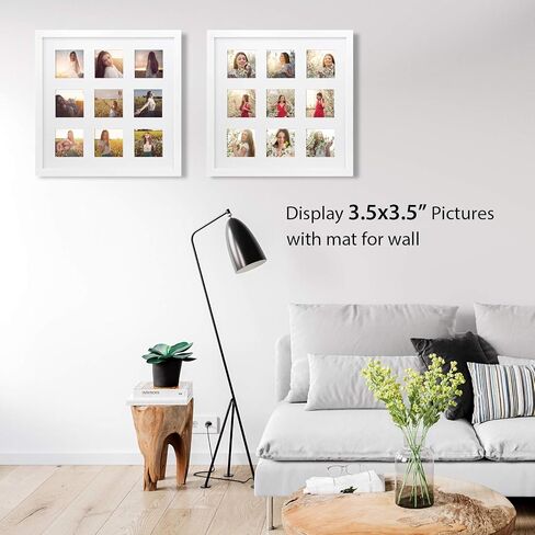Egofine A2 Picture Frames Set of 2 Matted for A3 - Solid Wood Acrylic Plexiglass Front for Wall Mounting Hanging Vertically or Horizontally, Black - 16.5 x 23.4 in in Kuwait