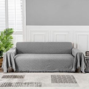 Sofa Covers Small Couch Cover Couch Slipcovers for Reclining Loveseat/Chair/Futon Washable Sofa Protector Decorative Modern Style for Living Room (71"x 91", Medium, Chocolate) in Saudi Arabia