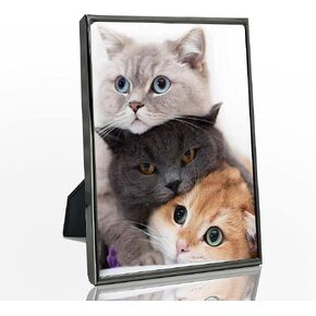 إطار صورة معدني مقاس 5x7 من DECANIT، ​​إطار صورة رفيع مقاس 5 × 7 بوصة، عرض للجدار أو سطح الطاولة، فضي in Kuwait