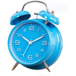 Classical Twin Bell Alarm Clock for Bedroom with Stereoscopic Dial, Frosted Shell, Backlight, Extra Loud Machinical Ringtone, Battery Operated Loud Alarm Clock for Home Office (Pink)