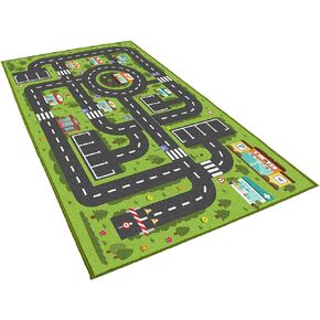 Kids Rug Play Mat, Car Rug, Hopscotch Rug, Hopscotch Mat for Kids, Can Be Used to Play with Cars Kids Carpet Play Mat,(Blue,80×120cm/32×47IN) in Saudi Arabia