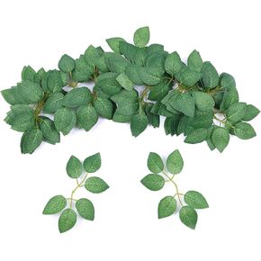 AFOHOME أوراق زهرة الورد المزيفة 70 قطعة من الأوراق الخضراء الاصطناعية السائبة من الحرير الأخضر من أجل باقات الزفاف DIY قطع مركزية للحفلات وطاولات الكرمة وديكورات المنزل إكليل أكاليل لوازم in Kuwait