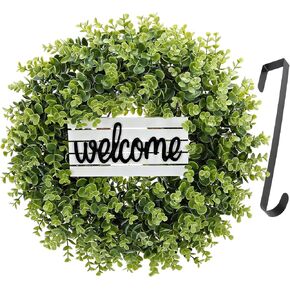18" Wreath, Artificial Heather Berry Wreaths for Front Door, Fall/Winter Wreath, for Spring Summer Autumn and Winter, Indoors,Outdoors, corridors, Offices. (Brown)
