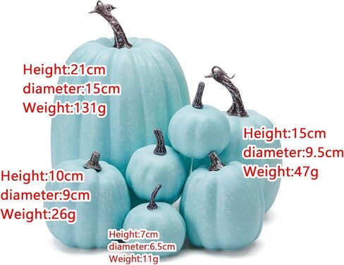 BINPURE Thanksgiving Decoration Artificial Pumpkins, Fall Decorations for Home Pumpkin Kitchen Table Indoor Outdoor w Mini Pumpkins Maple Leaves Fall Harvest Decor (ST-Black, 7 PCS) in Kuwait