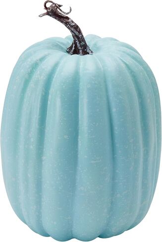 BINPURE Thanksgiving Decoration Artificial Pumpkins, Fall Decorations for Home Pumpkin Kitchen Table Indoor Outdoor w Mini Pumpkins Maple Leaves Fall Harvest Decor (ST-Black, 7 PCS) in Kuwait