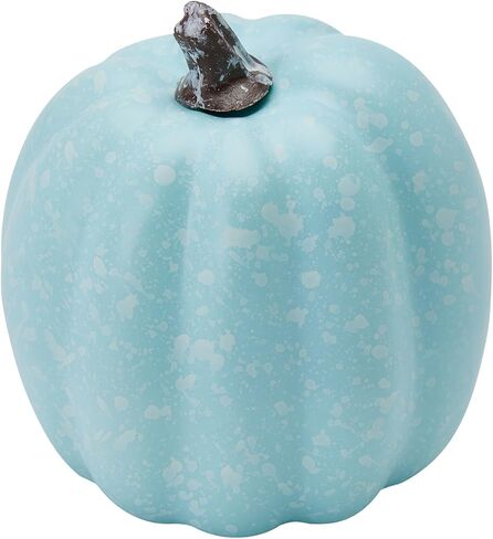 BINPURE Thanksgiving Decoration Artificial Pumpkins, Fall Decorations for Home Pumpkin Kitchen Table Indoor Outdoor w Mini Pumpkins Maple Leaves Fall Harvest Decor (ST-Black, 7 PCS) in Kuwait