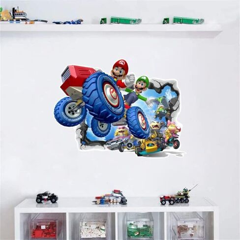 ملصق جداري ثلاثي الأبعاد، ملصق جداري لغرفة النوم بخلفية كرتونية للأطفال، ملصق حائط ذاتي اللصق، ملصق لعبة فيديو القنفذ لوازم حفلات أعياد الميلاد in Kuwait
