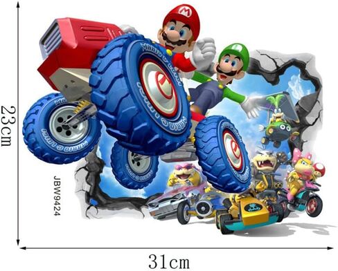 ملصق جداري ثلاثي الأبعاد، ملصق جداري لغرفة النوم بخلفية كرتونية للأطفال، ملصق حائط ذاتي اللصق، ملصق لعبة فيديو القنفذ لوازم حفلات أعياد الميلاد in Kuwait