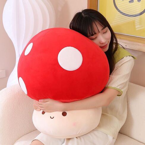 Cute Mushroom Plush Toy, Mushroom Stuffed Animal Throw Pillow Gift for Kids Adult 9 inch, Stuffed Mushroom Home Decor. in Kuwait