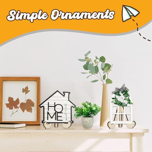Diyfire 11 قطعة ديكور مزرعة للصينية المتدرجة، مع 2 سلسلة ضوء و1 نبات اصطناعي للمنزل الريفي المنزل الحلو ديكور المطبخ مجموعة ديكور صينية الطبقة وهدية هووسورمينغ (صينية متدرجة غير مدرجة) in Kuwait