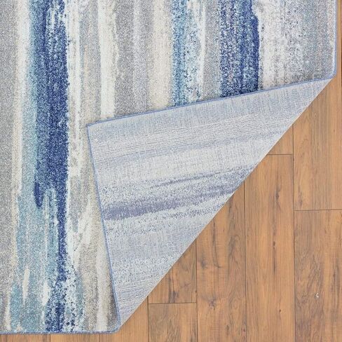 سجادة LUXE WEAVERS Tower Hill باللون الأزرق التجريدي مقاس 5x7 in Kuwait