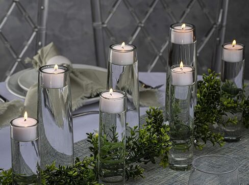 شموع Lerner Clear Tea Lights كبيرة - 4.5 ساعة كوب شفاف Tealight 50 عبوة - حرق نظيف متسق بدون رائحة - شموع العطلات، الزفاف، المنتجعات الصحية، الطوارئ وديكور المنزل in Saudi Arabia