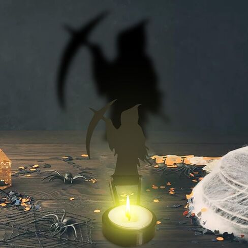 Funny Shadow Candle Holders, Black Candle Stick Candle Holder, Vintage Candles Stands, Home Bar Party Halloween Tabletop Candle Holders Decor for Shadows On Walls and Atmosphere (E) in Saudi Arabia