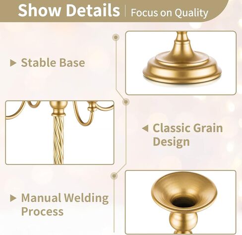 Nuptio Candelabra Candle حامل حاملات الشموع الأرضية حاملات الشموع البيضاء 28 في 5 شمعدانات فرعية حاملات شموع مستدقة عتيقة حاملات زهور طويلة القامة قطعة مركزية لديكور حفل الزفاف in Kuwait