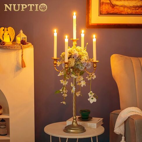 Nuptio Candelabra Candle حامل حاملات الشموع الأرضية حاملات الشموع البيضاء 28 في 5 شمعدانات فرعية حاملات شموع مستدقة عتيقة حاملات زهور طويلة القامة قطعة مركزية لديكور حفل الزفاف in Kuwait
