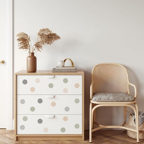 ملصقات جدارية من QUCHENG Boho Polka Dots ملصقات جدارية لغرفة نوم الأطفال الصغار ملصقات دائرية قابلة للإزالة ديكور غرفة المعيشة وغرفة المعيشة من الفينيل لتزيين الحائط المقاوم للماء 6 ورقات in Saudi Arabia