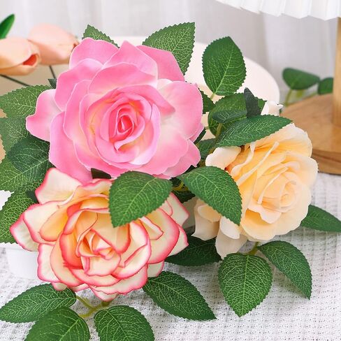 AFOHOME أوراق زهرة الورد المزيفة 70 قطعة من الأوراق الخضراء الاصطناعية السائبة من الحرير الأخضر من أجل باقات الزفاف DIY قطع مركزية للحفلات وطاولات الكرمة وديكورات المنزل إكليل أكاليل لوازم in Kuwait