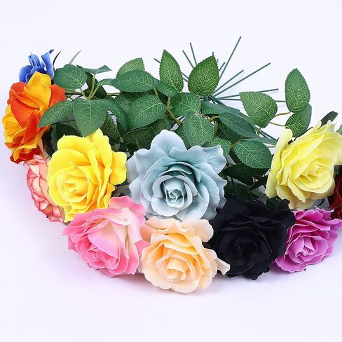 AFOHOME أوراق زهرة الورد المزيفة 70 قطعة من الأوراق الخضراء الاصطناعية السائبة من الحرير الأخضر من أجل باقات الزفاف DIY قطع مركزية للحفلات وطاولات الكرمة وديكورات المنزل إكليل أكاليل لوازم in Kuwait