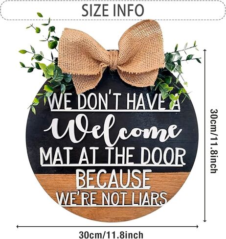 علامة ترحيب مضحكة لديكور الشرفة الأمامية، إكليل باب ترحيب خشبي ثلاثي الأبعاد للباب الأمامي، علامة ترحيب لمزرعة ريفية سوداء للباب الأمامي بالخارج، ديكور معلق على جدار النافذة، هدايا الانتقال لمنزل جديد in Kuwait